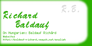 richard baldauf business card
