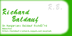 richard baldauf business card